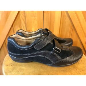 Strictly Comfort Black Suede Leather Sneaker SZ 8M